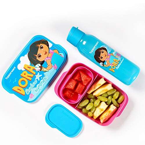 Tupperware Dora Kids Plastic Lunch Set (Pink) 2