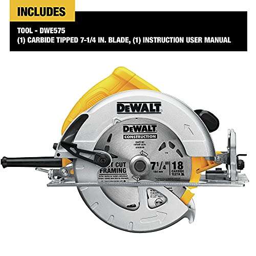 DEWALT 7-1/4-Inch Circular Saw, Lightweight, Corded (DWE575) 2