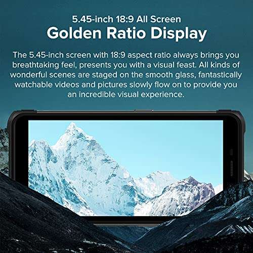 Ulefone Armor X10 Unlocked Rugged Phone Android 11 4GB + 32GB IP68 Waterproof Cell Phone, 13MP+5MP AI Camera, 5.45" HD+ Screen 5180mAh Battery Global 4G Unlocked Cell Phone OTG NFC GPS FM, Gray 5