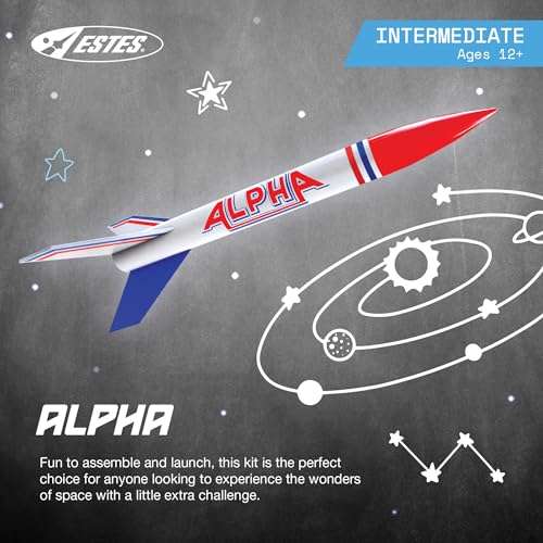 Estes 1225 Alpha Rocket-Building Kit, Intermediate Flying-Rocket-Model Kit for Ages 10+ 2