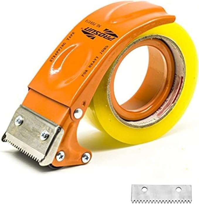 RED Rock Handy Tape Dispenser for Packing Packages Lightweight Ergonomic Industrial Heavy Duty Tape Cutter for Couriers One Size fits up to 2 inches Tapes, D6 4