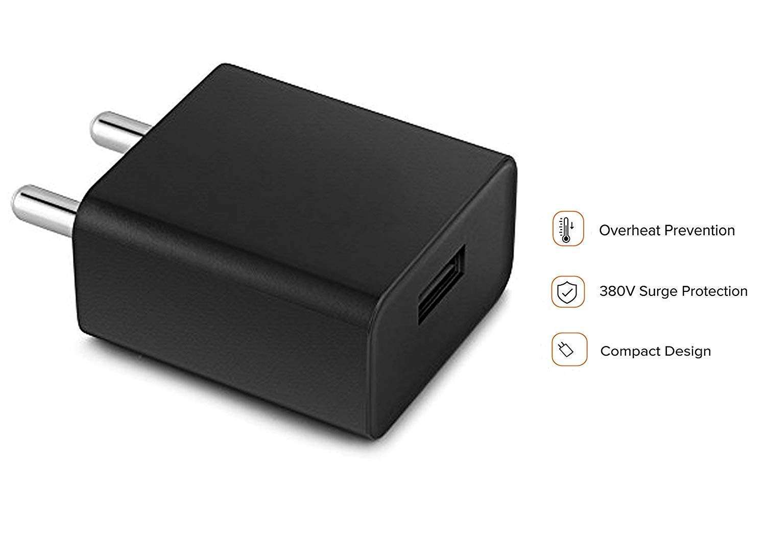 Starkwoood 2Amp Mobile Charger for Samsung Galaxy A7 (2018) Charger Original Hi Speed Travel Charger with 1m Micro USB Cable (2 Ampere, Black) 3