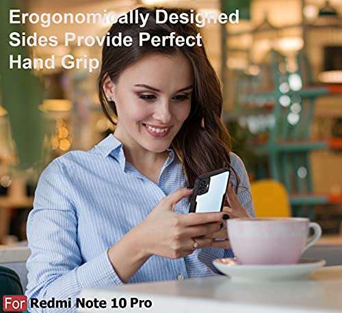 CEDO Redmi Note 10 Pro/Note 10 Pro Max Back Cover | Camera Bump Protection | Stylish Matte Silicon Flexible | All Side Shock Proof Rubberised Case for Xiaomi Redmi Note 10 Pro/Note 10 Pro Max (Steal Blue) 6