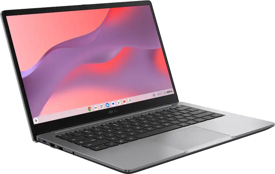 ASUS CX14 14" FHD Chromebook Laptop, Intel Celeron N4500, 4GB Memory, 64GB eMMC, Misty Grey, Webcam, Intel UHD Graphics, Chrome OS with TGY Accessories 4