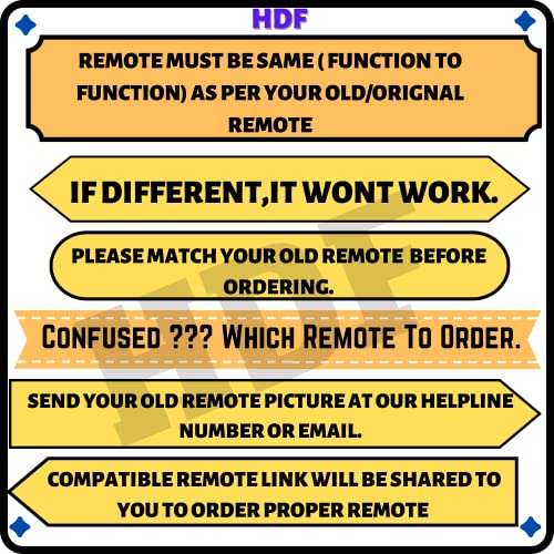 HDF Remote Control Compatible for Haier LCD LED TV Remote - Please Match The Image with Your Old Remote (Black, RC-14) 3