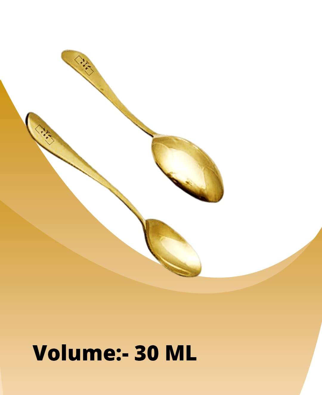 KBB Brass Spoon Premium Plain (Pack of 6) 6