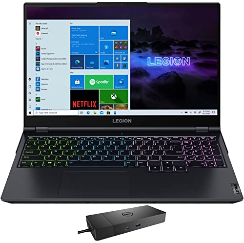 Lenovo Legion 5 15ACH6 Gaming & Business Laptop (AMD Ryzen 7 5800H 8-Core, 64GB RAM, 512GB PCIe SSD, RTX 3050 Ti, 15.6" 165Hz Full HD (1920x1080), WiFi, Win 11 Home) with WD19S 180W Dock 1