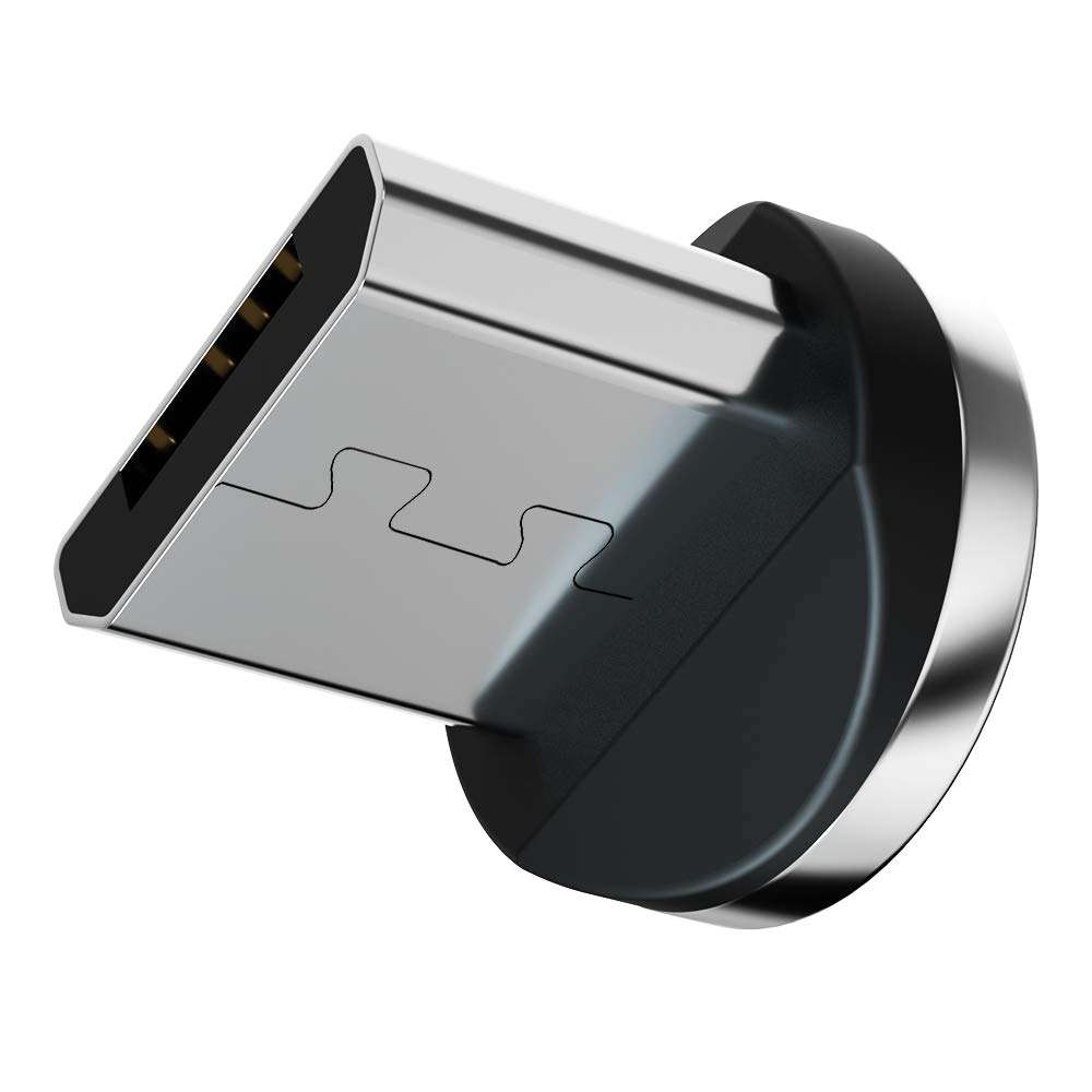 Ankndo Magnetic Phone Cable Adapter [5-Pack] Magnetic Connector Tip Heads 360° Rotating Strong Magnetic Plug for Micro USB Android Device 3