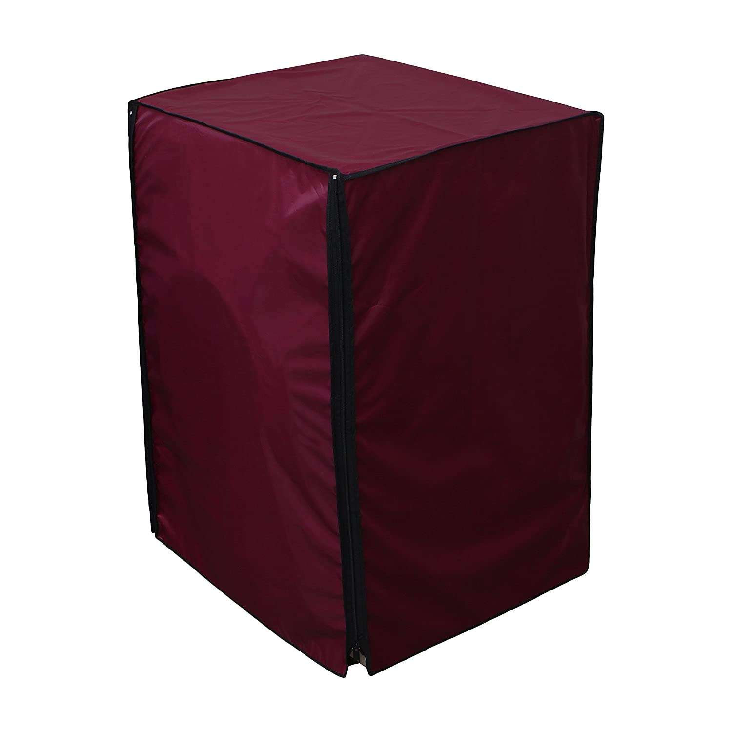 Amazon Brand - Solimo PVC Water Resistant Front Load Fully Automatic Washing Machine Cover, Maroon 4