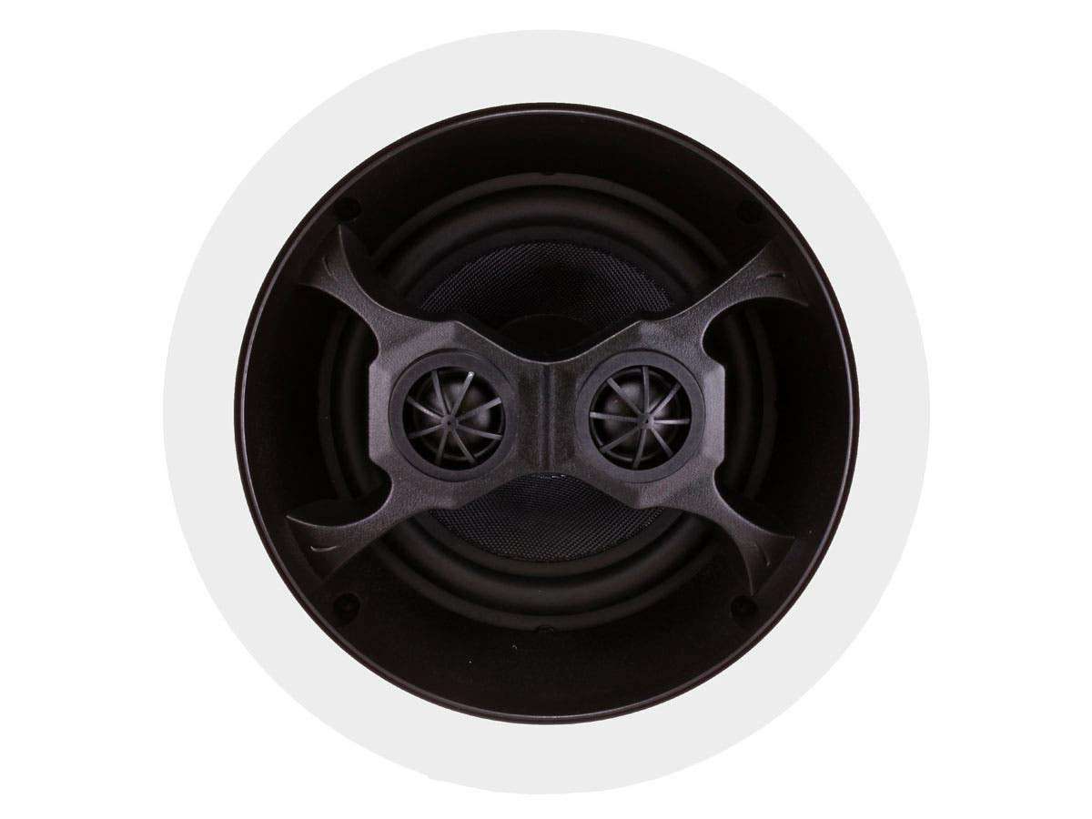 Monoprice 2-Way In-Ceiling Speakers - 6.5 Inch, Dual Input Stereo, Glass Composite Woofer (Pair) - Aria Series 3