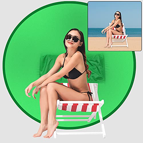 VONOV Green Screen Webcam Background - 56" Square - Video Conferencing - Zoom Background - Chroma Key - Manual Focus - 720p HD 4