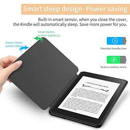 Infiland Kindle Paperwhite 2018 Case Compatible with Amazon Kindle Paperwhite 10th Generation 6 inches 2018 Release(Auto Wake/Sleep),Gray 6