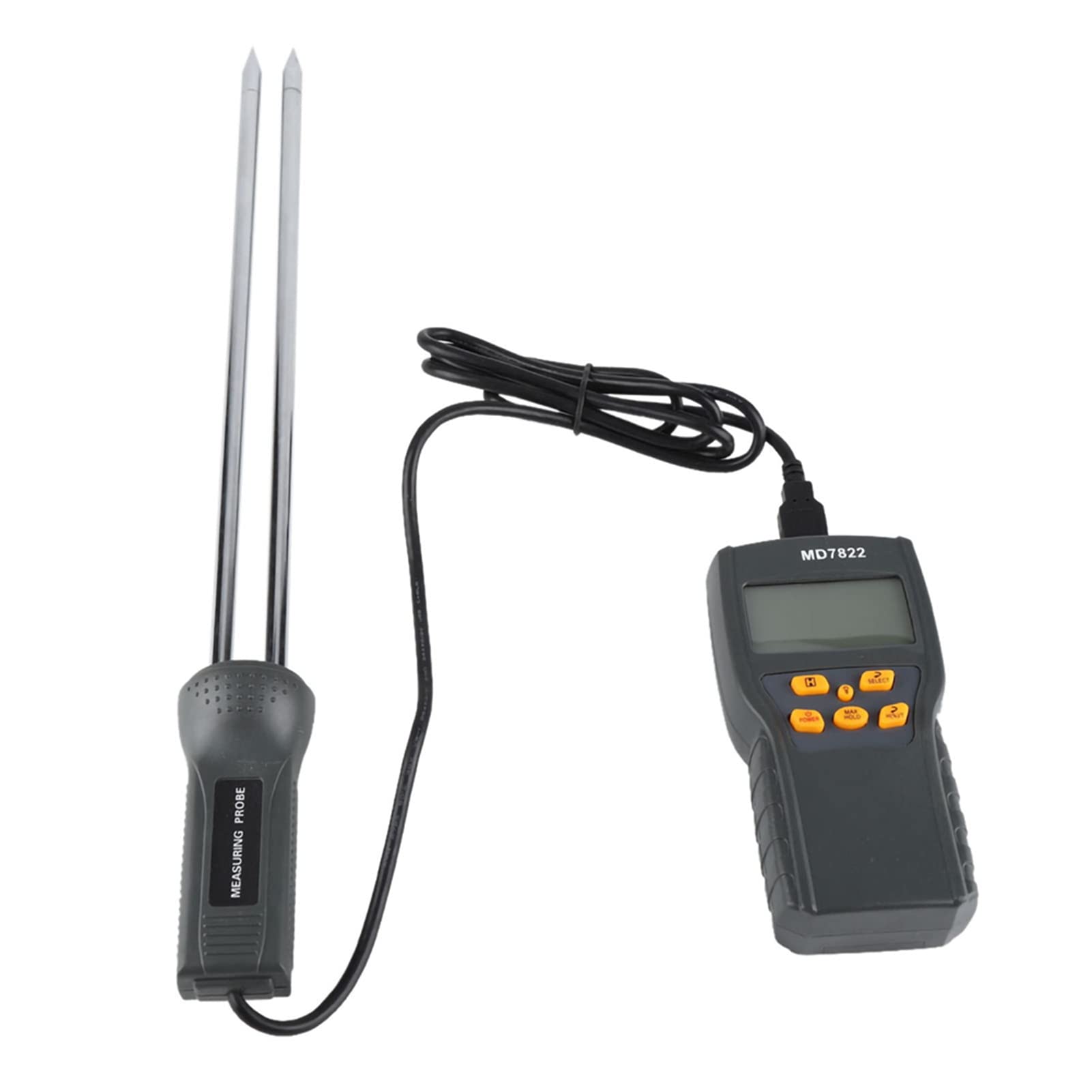 Grain Meter, Digital LCD Display Digital Handheld Humidity Analyzer Humidity Tester for Wheat Corn Paddy