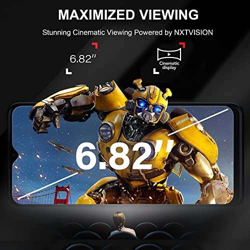 TCL 20 SE Android 11 Smartphone Unlocked Cell Phone 6.82” HD+ Display 4GB+128GB 5000mAh 48MP Quad Camera Dual Speakers Octa-Core US Verison 4G Compatible for AT&T T-Mobile (Nuit Black) 4