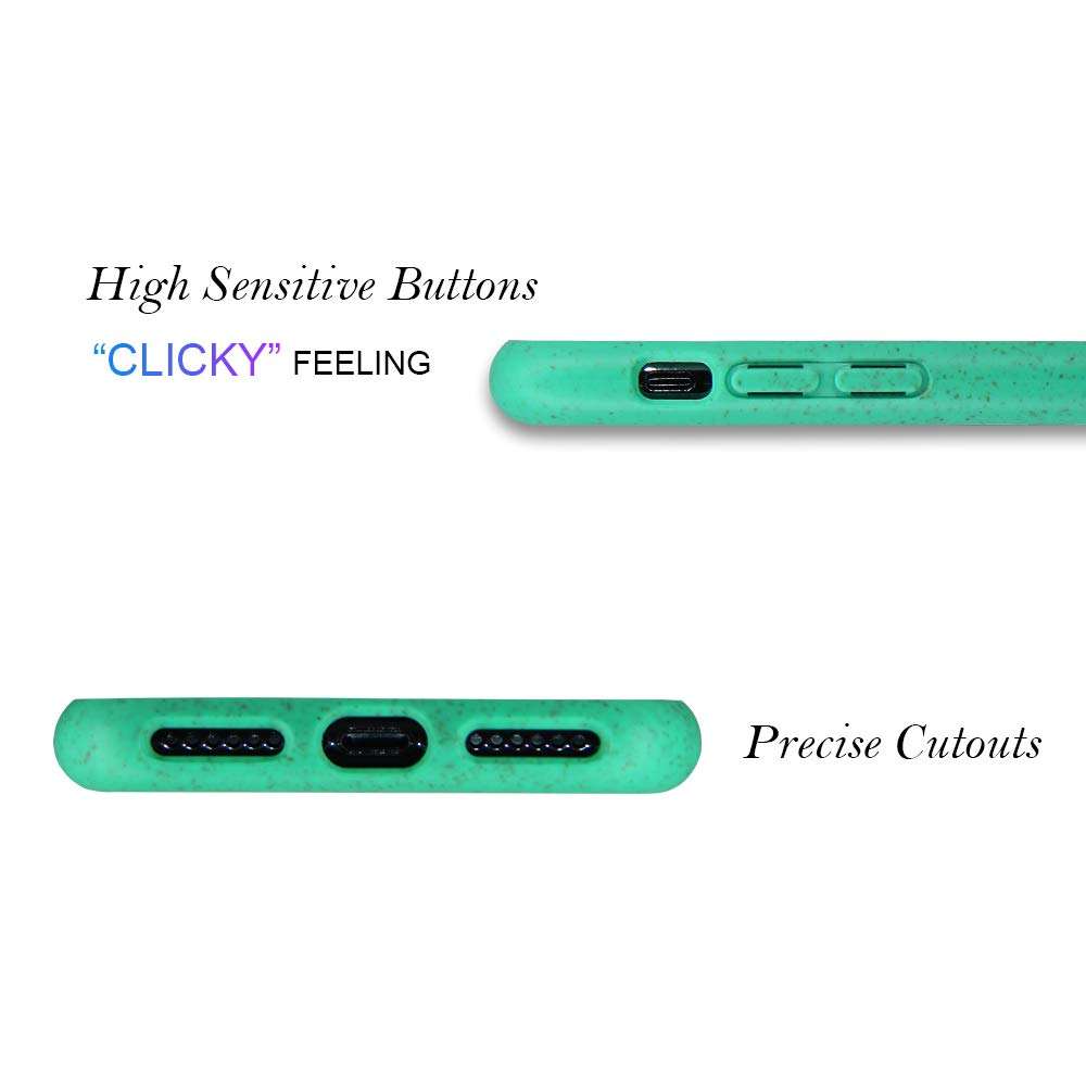 Inbeage Biodegradable Case for iPhone 11,Eco-Friendly,Natural Texture,Speckled,6.1 Inches (Kelly Green) 6