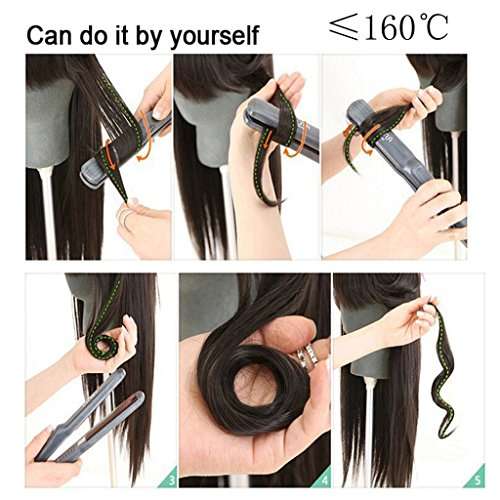 21 -Inch Straight, Bleach Blonde-Straight: Haironline Hair Extensions Ponytail 18"21" One Piece Claw Jaw Pony Tail Clip In Hair Extensions Curly Long Straight Soft Silky Bleach B 5