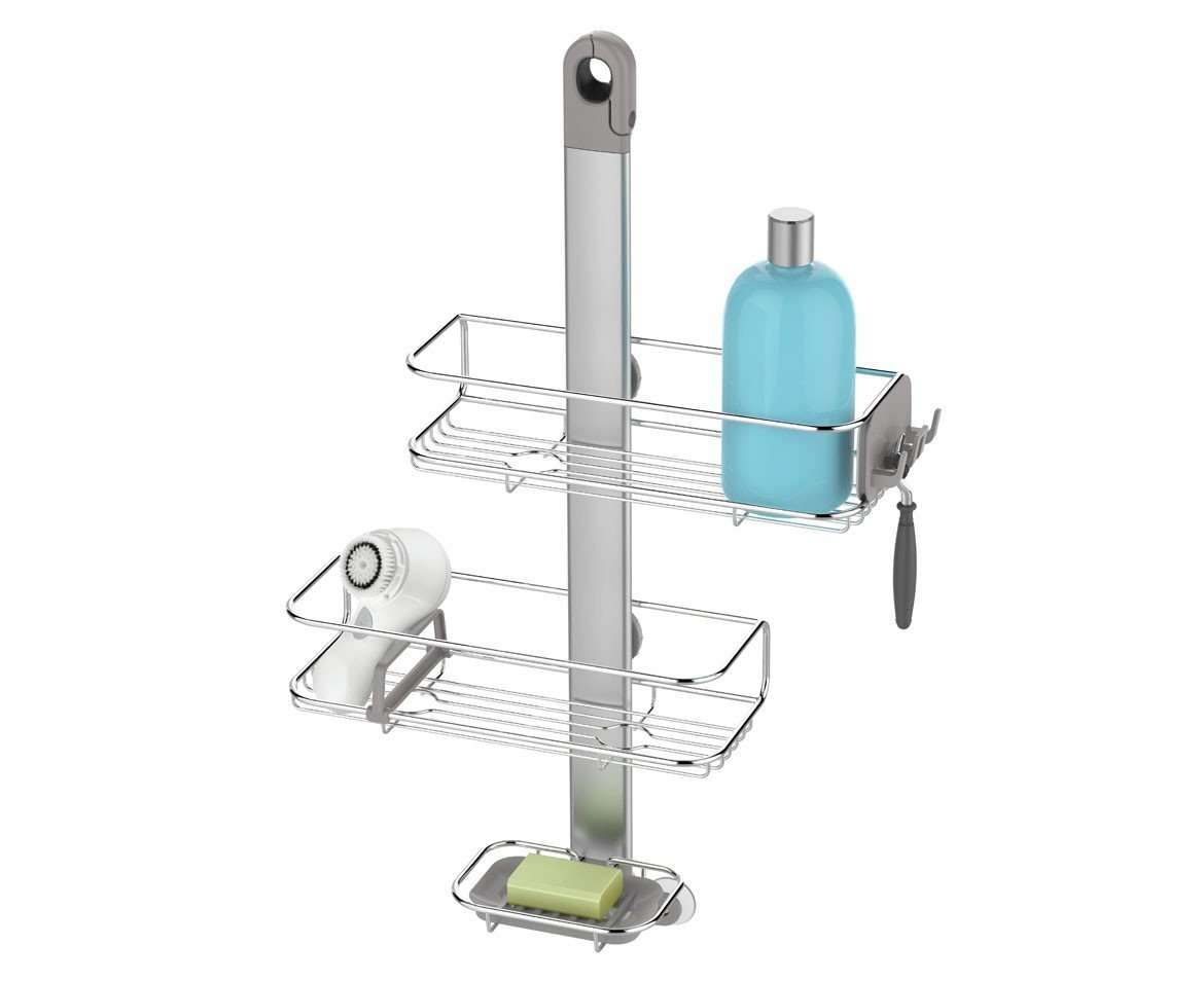simplehuman Adjustable Shower Caddy, Stainless Steel and Anodized Aluminum 2