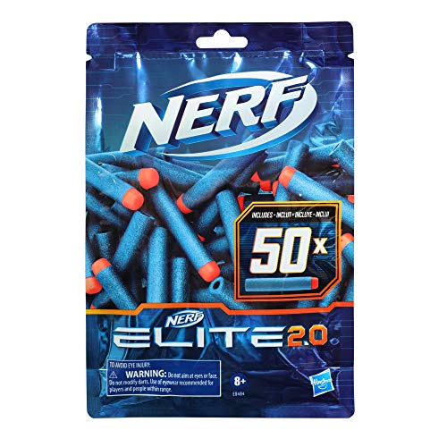 Nerf Elite 2.0 50-Dart Refill Pack, 50 Foam Darts Compatible with All Official Blasters That Use Elite Darts 1