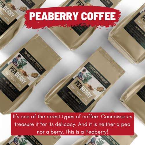 Toffee Coffee Roasters | Peaberry Coffee | Single Origin Coffee | 100% Arabica | Medium Roast | Coffee Notes: Sweet with Delicious Aftertaste | Grind: Home Espresso Machine| Freshly Roasted | 500 gms 2