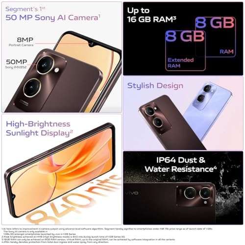 vivo Y28s 5G (Twinkling Purple, 6GB RAM, 128GB Storage) with No Cost EMI/Additional Exchange Offers 2