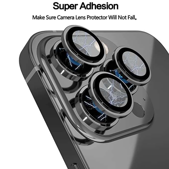 DD SON Back Camera Lens Protector Tempered Glass For iPhone 13 Pro/iPhone 13 Pro Max | Case Friendly with Edge to Edge Coverage and Easy Installation Kit, Pack of 1 (Black) 6