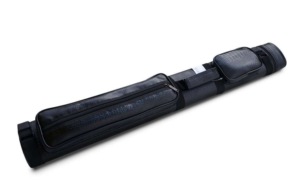 J&j 2x2 Gator Skin Black Hard Tube Billiard Pool Cue Stick Carrying Strap Case (2s2b) 1