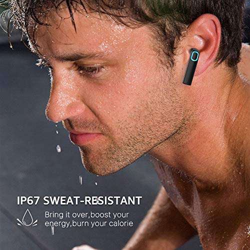 Cshidworld Wireless Earbuds, Bluetooth 5.0 Earbuds Headphones, True Wireless Stereo Earphones with 30Hrs Playback, Hi-Fi Sound Bluetooth Headset with Charging Case One-Step Pairing Noise Cancelling 6