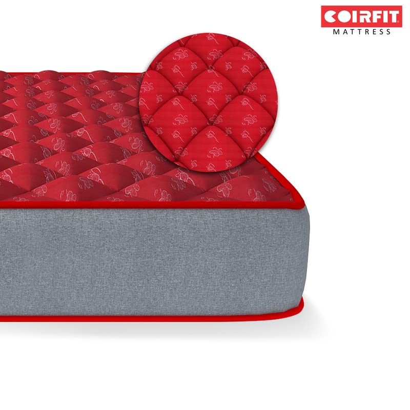 SLEEPSPA by COIRFIT Euphoria Normal Top 6' Inch Single Size Bonell Spring Mattress with 6 Year Warranty | Orthopedic Pro - Doctor Recommended | PU Foam for Better Support & Comfort (78X35X6, RED) 3