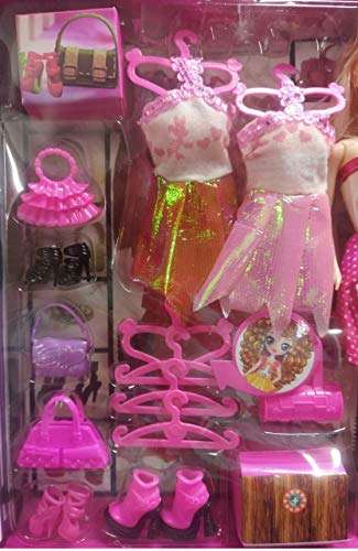 HALO NATION® Fashion Doll Closet Wardrobe for Doll Clothes and Accessories - Ultimate Closet Portable Fashion Toy with Doll, Clothing, Accessories and Hangars, Gift for 3 to 8 Year Olds 4