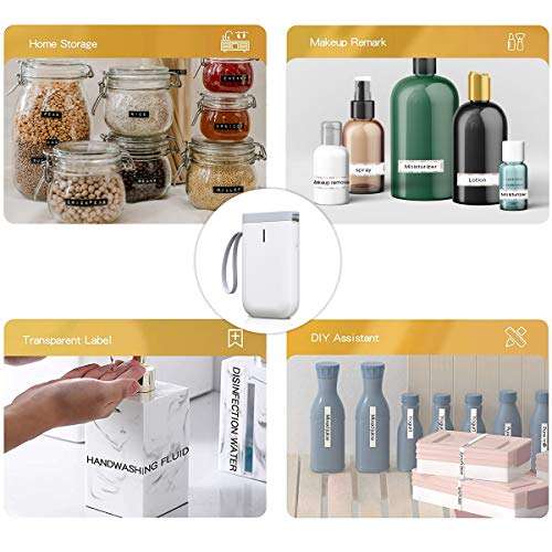 NIIMBOT D11 Label Printer Portable Pocket Label Machine Price Sticker Portable BT Thermal Label Printer for Smartphone Tablet Easy to Use Office Home with 1 Roll Pinter Paper 2