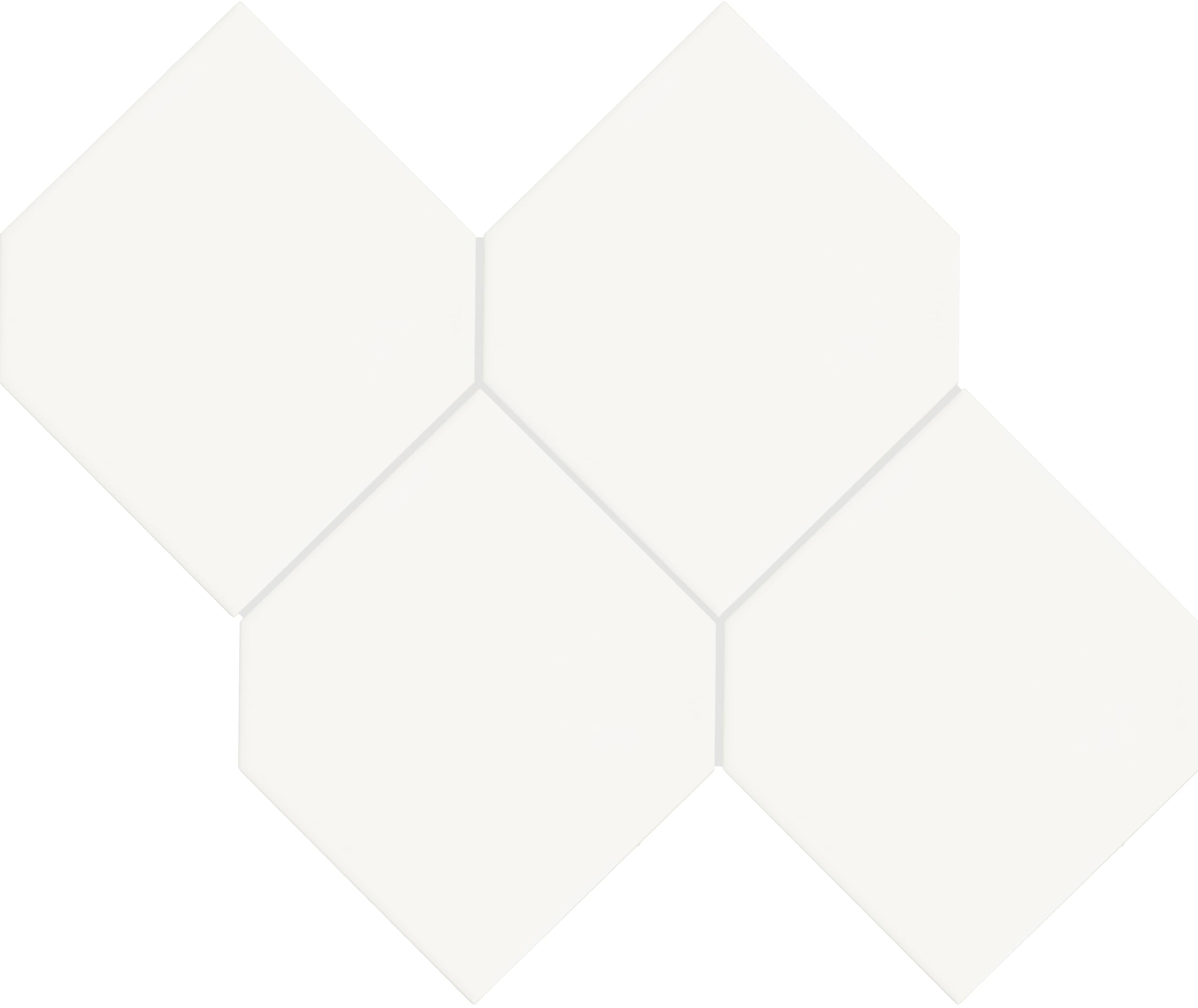 Daltile Retrospace Remix 6"x6" Hexagon Wall Tile in Glossy Modern White (22 PC per Carton)(4.90 SQFT per Carton) 3