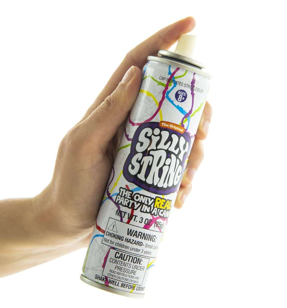 The Original Silly String! Silly String 24 pack, Assorted Colors, 3 oz Large Can – The Only Real Party in a Can! Be Silly! Shoots over 15ft! 3