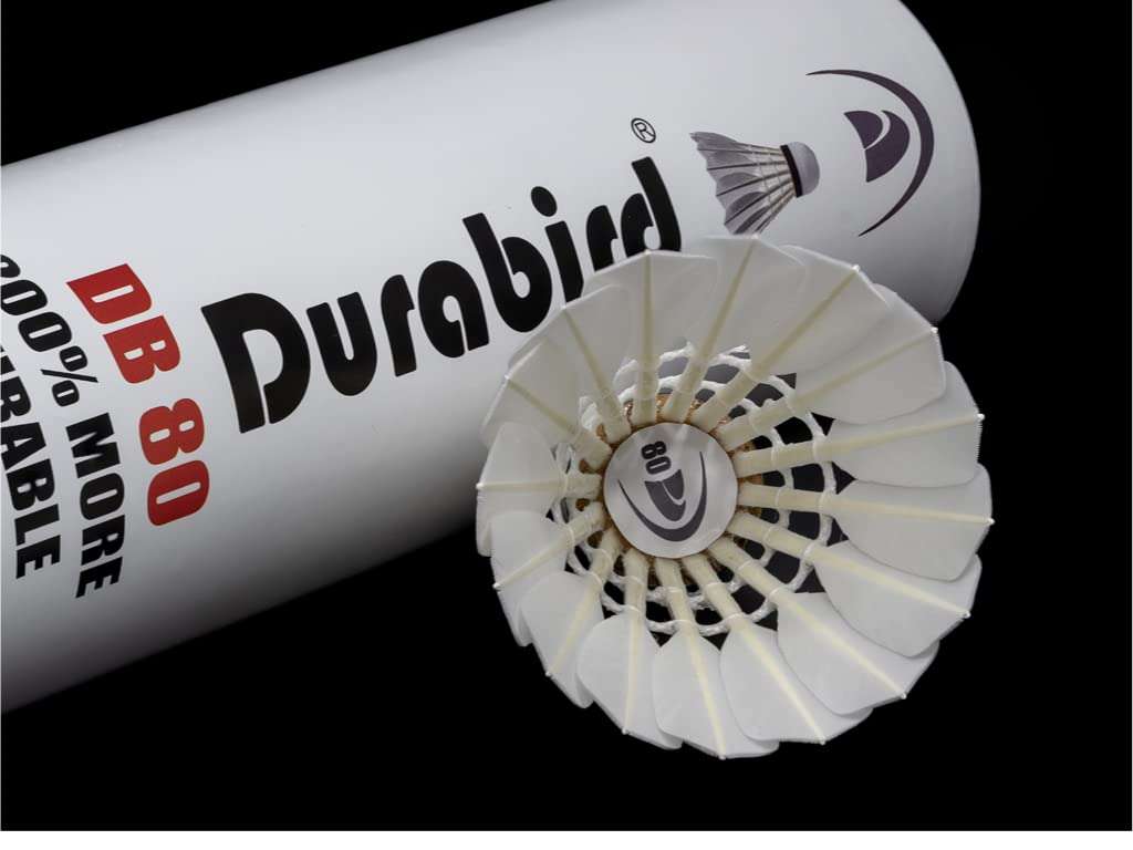 Durabird DB80, Pack of 12 Durable Feather Shuttlecocks with Patented Feather Strengthening Technology for Advanced and Professional Players, Indoors, Outdoors, Tournaments and Training. 3