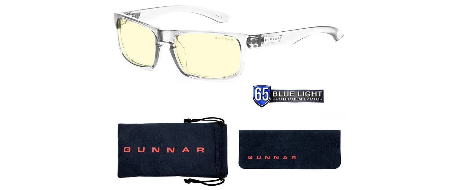 GUNNAR Gaming and Computer Eyewear/Enigma, Amber Tint - Patented Lens, Reduce Digital Eye Strain, Block 65% of Harmful Blue Light 4