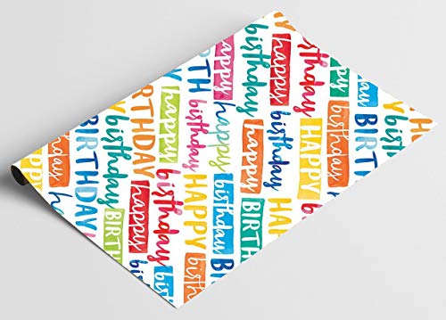Accuprints Gift Wrapping Paper Pack Of 5|Design Birthday Print |Size 20 x 30 inch 5