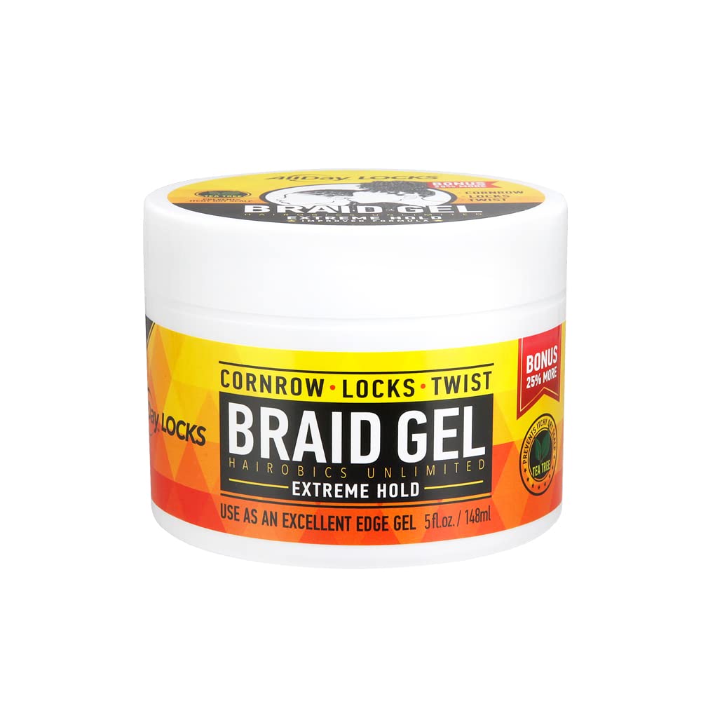 AllDay Locks Braid Gel (5 oz) & Braid Foam (8 oz) Bundle | Extreme Hold, Easy to Use, No Flaking | Style, Shine, Frizz Control for Braids, Locks, Twists, Cornrows 2