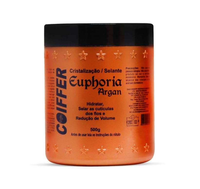 Coiffer Euphoria Argan Dalie Castle Usa - Hair cream for crystallization and sealant - Pelo Crema 16.9oz - Best Brazilian Hair Cream. Experience the perfect balance of hydration, repair&protection 1