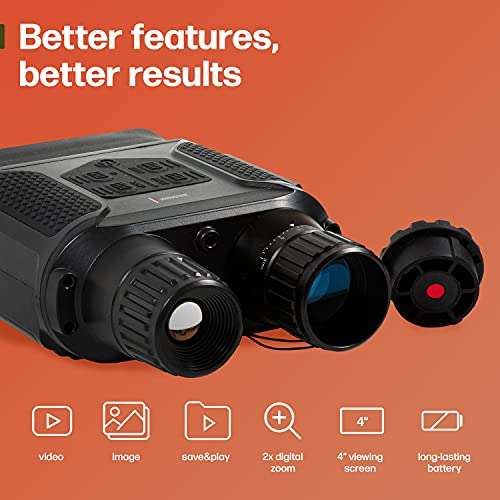 Visiocrest Night Vision Binoculars with Digital Infrared System, 10x35, 2x Zoom, 10x Magnification, High Relative Brightness, 4 - 8 Apparent Angle of View, Adult Hunting Gear, 32GB Memory Card 6