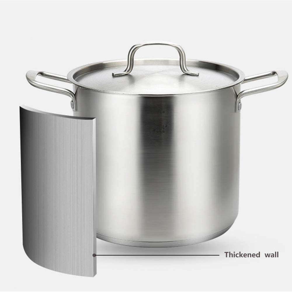Cooking Pots Pans Stockpot Stainless Steel Asparagus Vegetable Pots with lid Suitable for All Stove Tops Including Induction cookware,Silver Frying Pan -22 * 20cm frying pan Wok 5