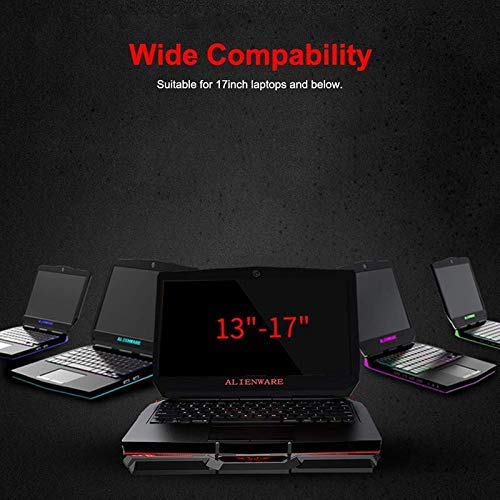 Dezful COOLCOLD K38 Laptop Air Cooling Fan Computer Support Stand (6-Fans) Cooler Adjustable Wind Speed Low Noise(Pack of 1) 4