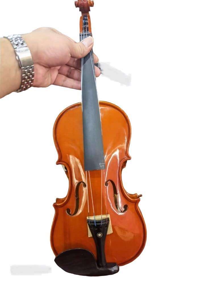 LIVYU LIFE Violins Full Size 4/4 Solid Spruce, Solid Maple Back & Sides, Neck Solid Maple, Ebony Pegs, Chinrest & Tailpiece with Brazil Wood Bow, Rosin, Triangle Foam Case (Full, Redish Glossy) 3