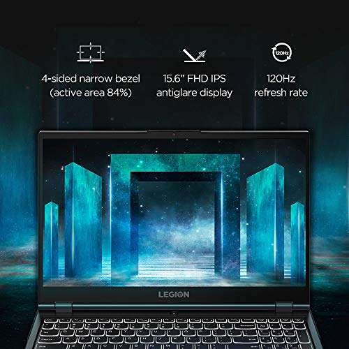 Lenovo Legion 5 10th Gen Intel Core i7 15.6 inches FHD Gaming Laptop (8GB/1TB HDD + 256GB SSD/Windows 10 Home, 1920 x 1080, LED Office2019, 120 Hz, NVIDIA GTX 1650 4GB GDDR6, Black, 2.3Kg, 82AU004QIN) 3