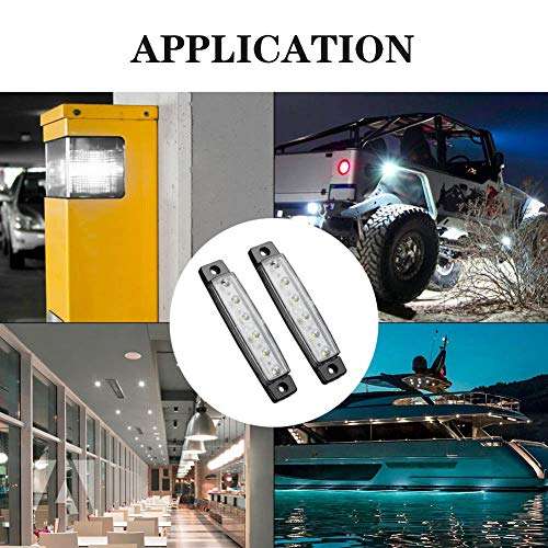 4 Pack Waterproof Marine Lights 12v Led Light Boat Interior Lights Deck Courtesy Lights Cockpit Light Decorate Boat Navigation Lights Kayak Lights for Yacht Fishing Pontoon Boat Sailboat Kayak 5