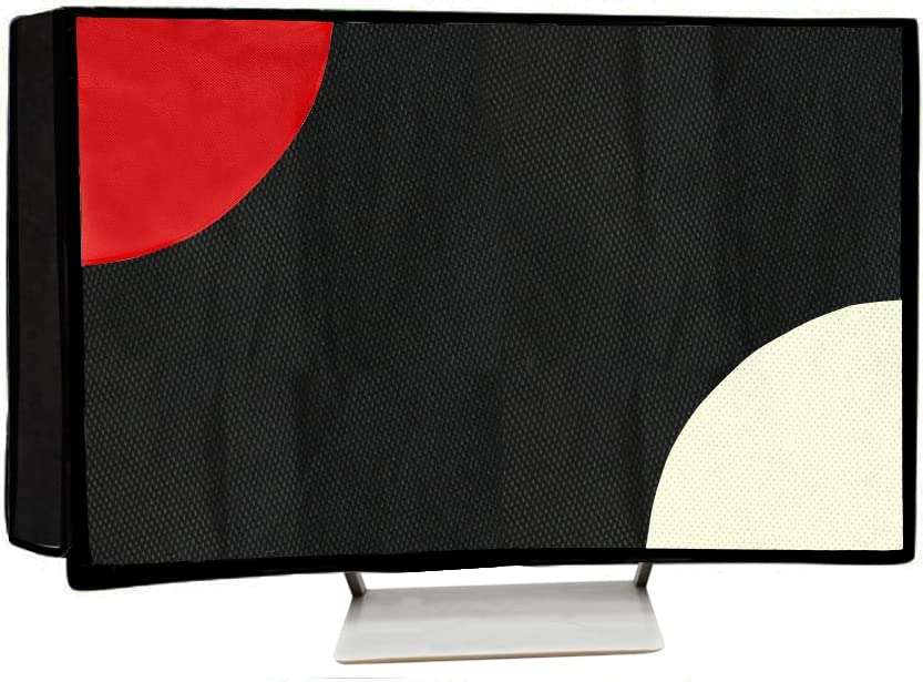 GUTSAV SALES 22" Dust Cover Set - Desktop, Keyboard, CPU (Black, Water Resistant, Non Woven & PVC) 3