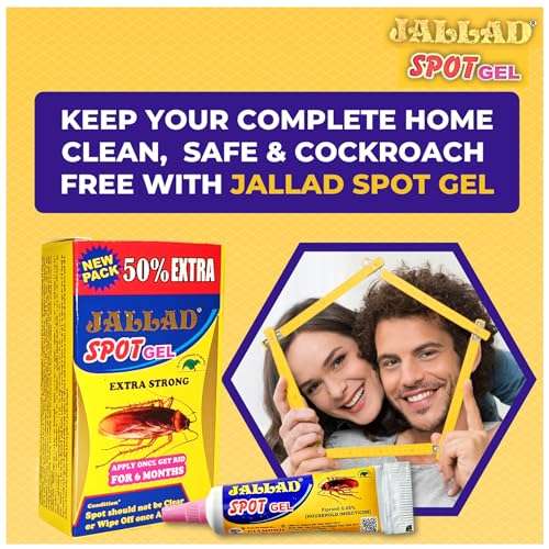JALLAD SPOT GEL Anti Cockroach Spot Gel repellent Pest Control Gel Power Formulation (Multicolour, 10 Grams extra 5 grams 15g), Pack of 8 6
