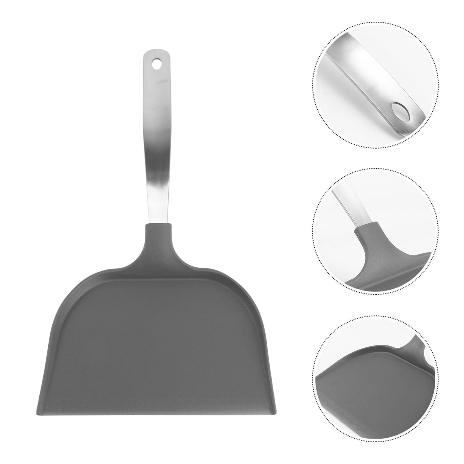 Cabilock Pizza Spatula Serrated Cake Server Pizza Transfer Flipper Baking Cake Paddle Shovel Cake Lifter Spatula Pie Server Shovel Pancake Spatula Aluminum Pizza Peel Cake Transfer Black 5