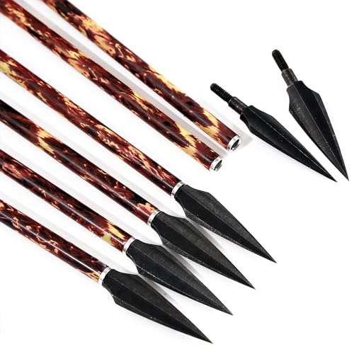 Linkwin Camo Series Hunting Carbon Arrows 30 inch Spine 300 340 400 500 for Compound Bow Recurve Bow Hunting or Practicing Archery (Combat camo, 500 Spine 30 inch) 5