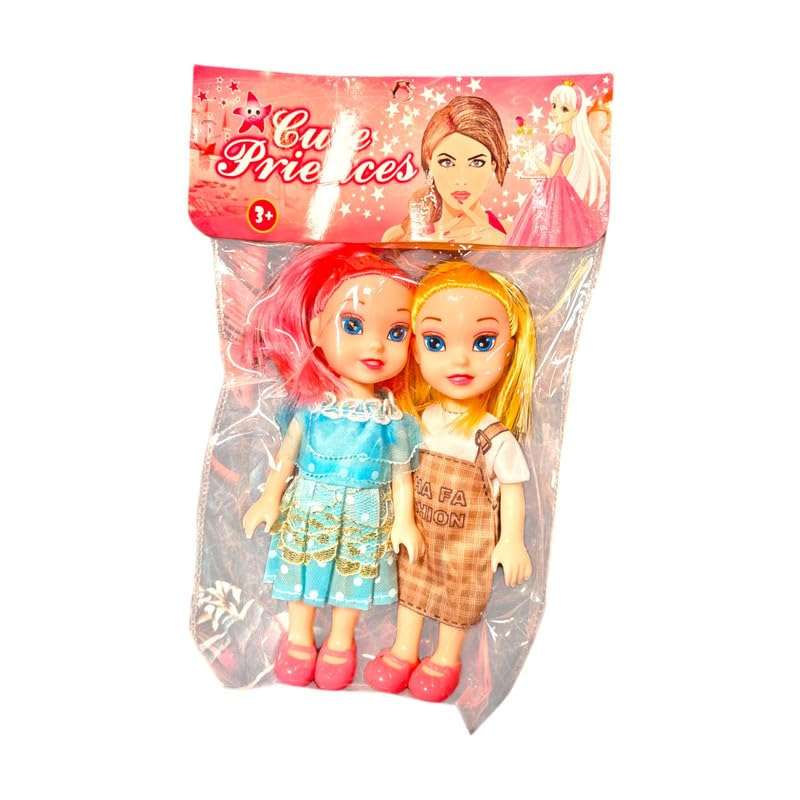 AKTOON TOYS (Combo Pack) Mermaid Bus Pencil Box for Kids with Moving Tyers Art Metal Geometry Mermaid Art Metal Pencil Box & Cute Two Sister Doll Set of 2 Sister - Multicolor 5