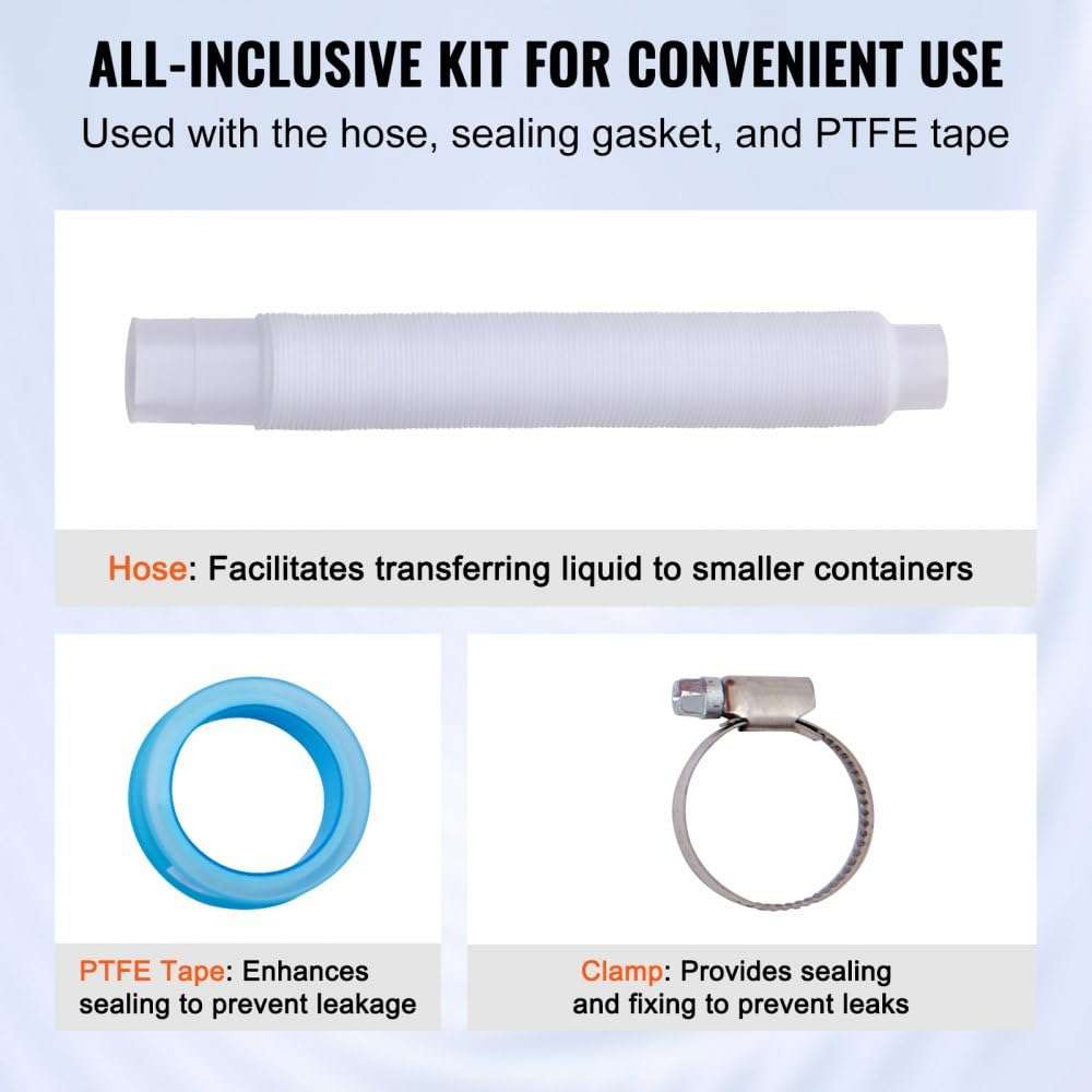 TALFIT Aluminum 55 Gallon Drum Pump, Precision Engineered for Optimal Fluid Transfer, Hand Fuel Pumps for Diesel, Hydraulic Fluid 6