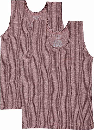UCARE Cut Sleeve/Sleeveless Thermal Top for Kids Boys and Girls Kids Inner Wear Baniyan Unisex Printed Cotton Baby (Unisex) Winter wear Set (KV-305-Packof3) (Coffee, 10-11 Years) 2